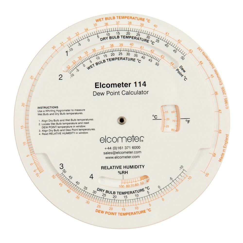 英國易高Elcometer114露點(diǎn)計算盤