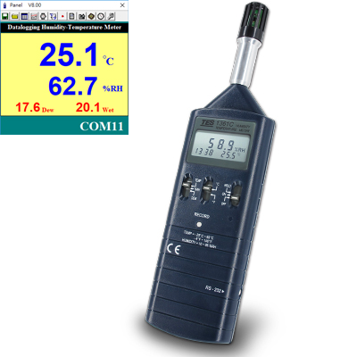 泰仕TES-1361C溫濕度計